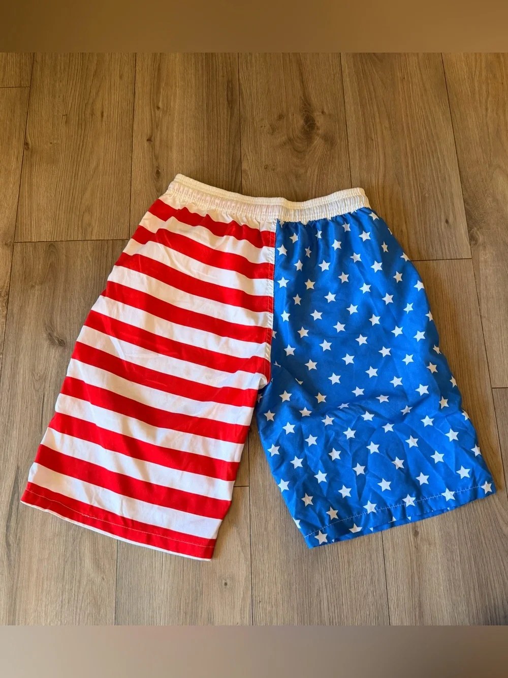 Men’s Patriotic Stars & Stripes Swim Shorts - Red, White, Blue